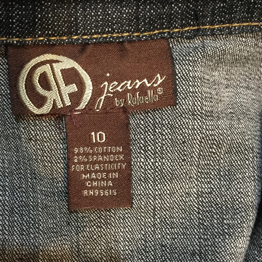 RF JEANS sz10 blazer style fitted jean jacket - Picture 4 of 5
